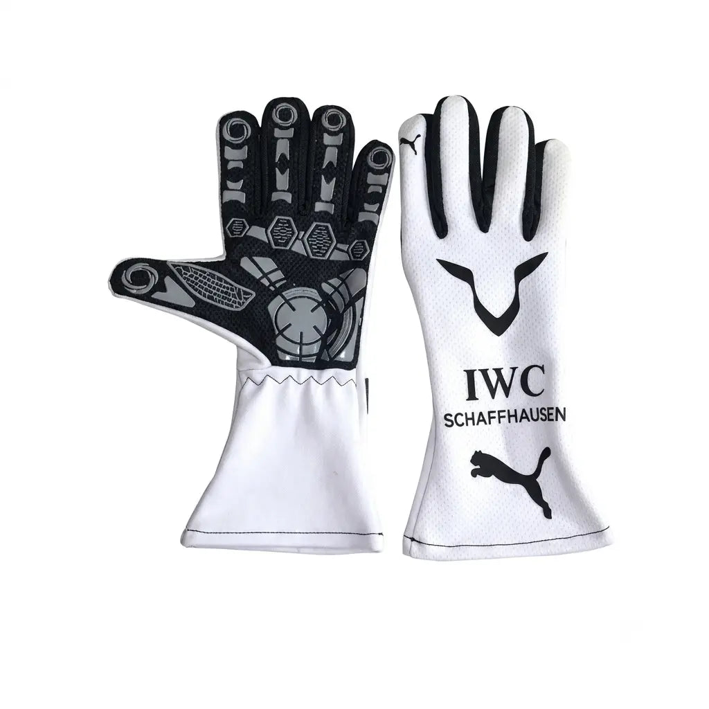 2020 Lewis Hamilton Mercedes F1 Race Suit Package including black karting suit, white driver gloves, and black racing boots