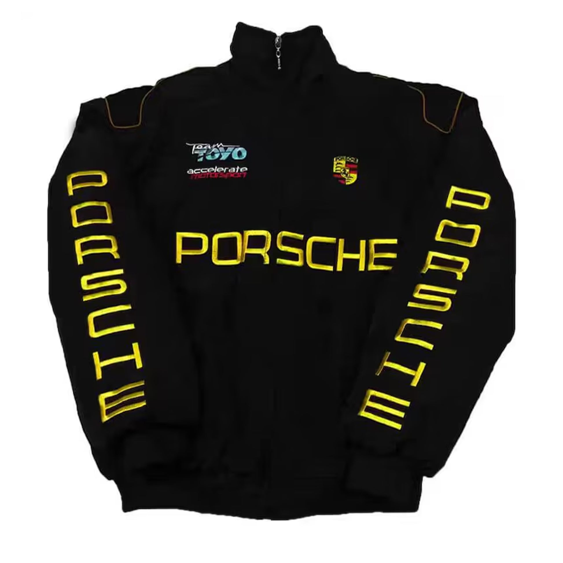 Vintage Edition Porsche Racing Jacket by Progression Race Wear – classic motorsport-inspired jacket with premium embroidery.